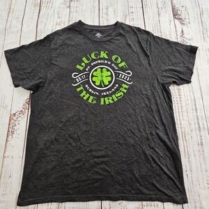Luck of the Irish St Pat's 2023 Dublin Gray Short‎ Sleeve T-Shirt Men's 2XL
